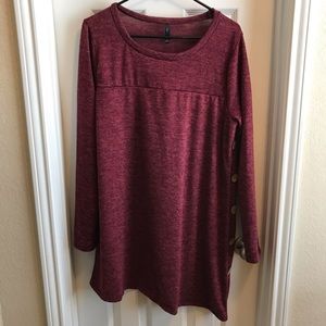 NWOT Long Sleeve Top With Fashion Buttons
